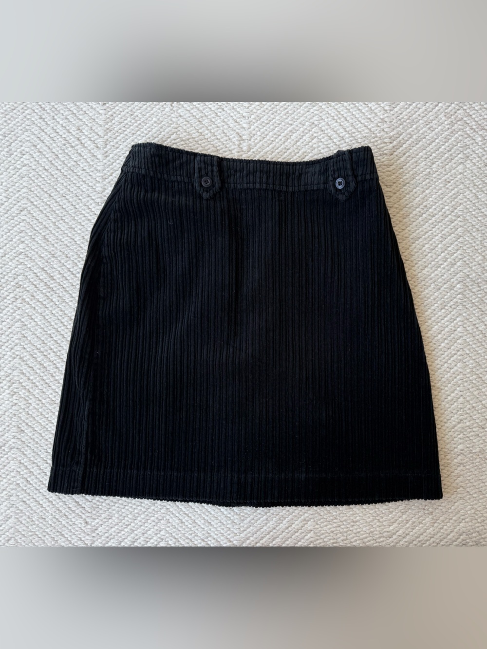 Vintage Eddie Bauer Black Corduroy Skirt sz 4